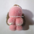 bunny shape Fur Keychain mink fur keychain